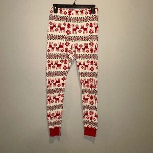 Hanna Andersson Organic Cotton Reindeer Fair Isle Pajama Pants Size L